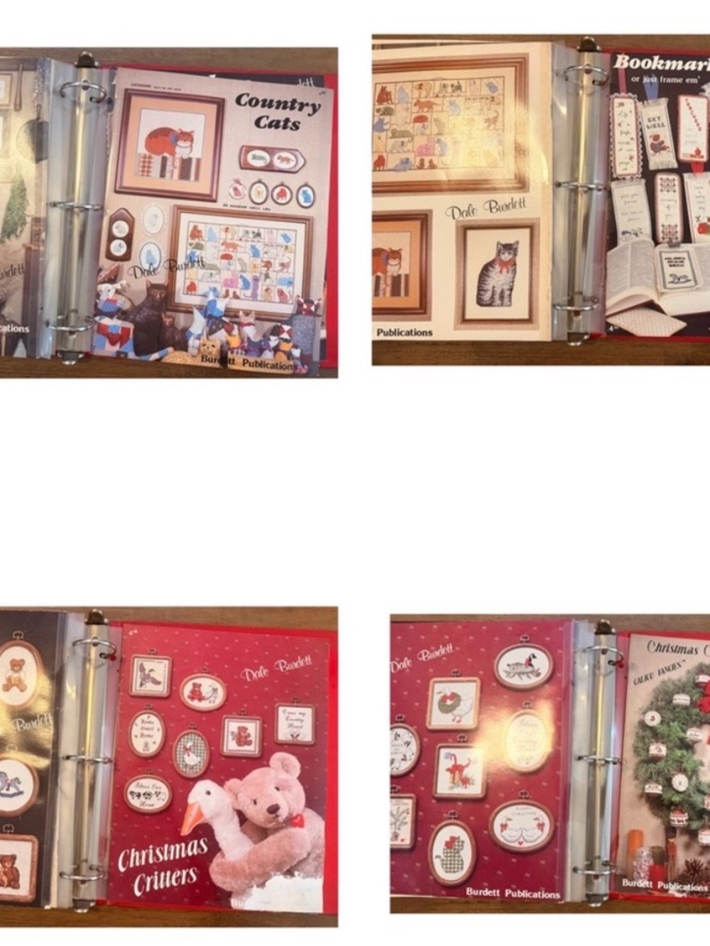vintage red binder collector's item Organizing Cross Stitch Patterns And Crafts